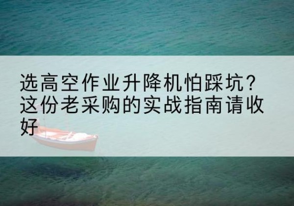 魏都高空作业升降机厂家推荐-选高空作业升降机怕踩坑？这份老采购的实战指南请收好